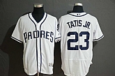 Padres 23 Fernando Tatis Jr. White Flexbase Jersey,baseball caps,new era cap wholesale,wholesale hats